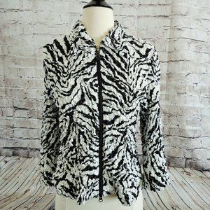 joseph ribkoff black White Zip jacket size 8 M